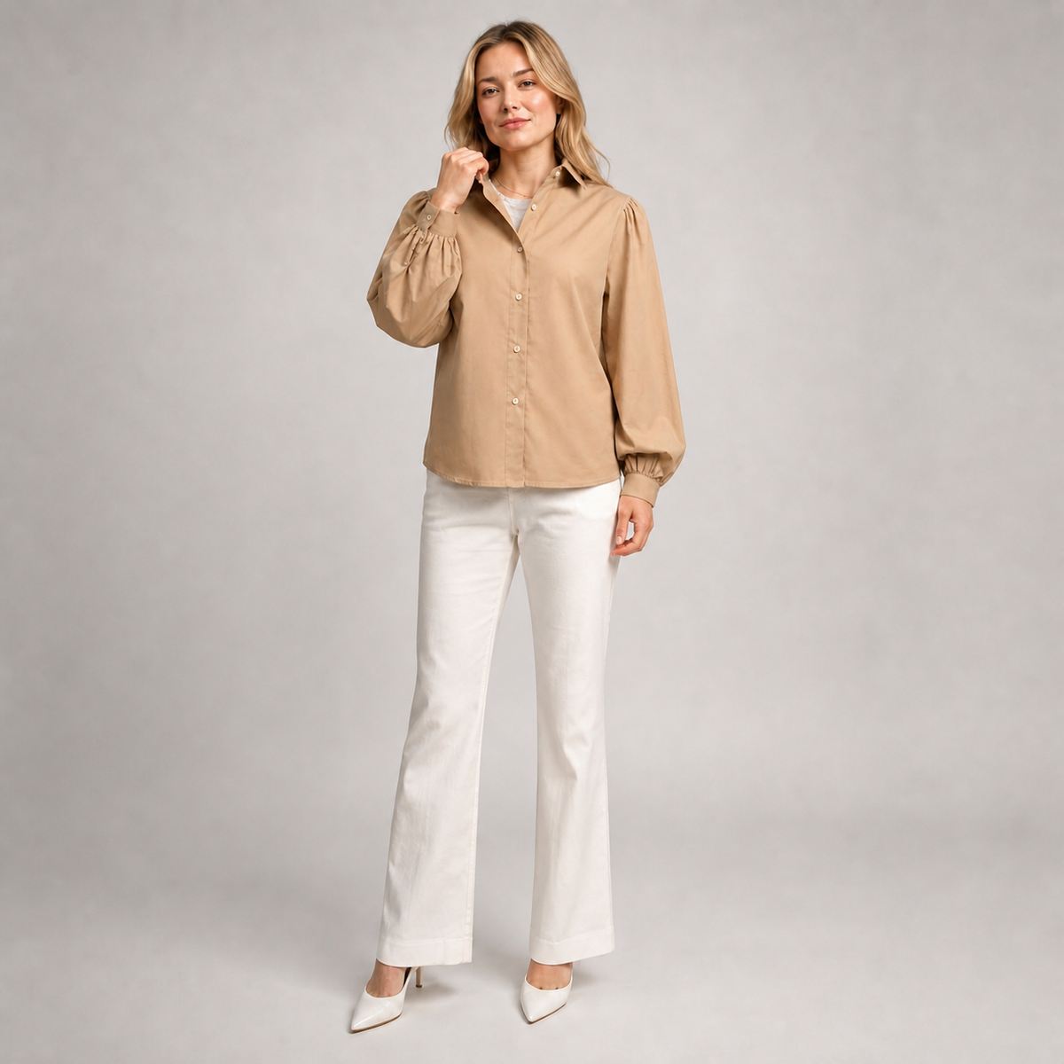 Boldetti Women's Blouse - Beige Brown (6S04BL004W)
