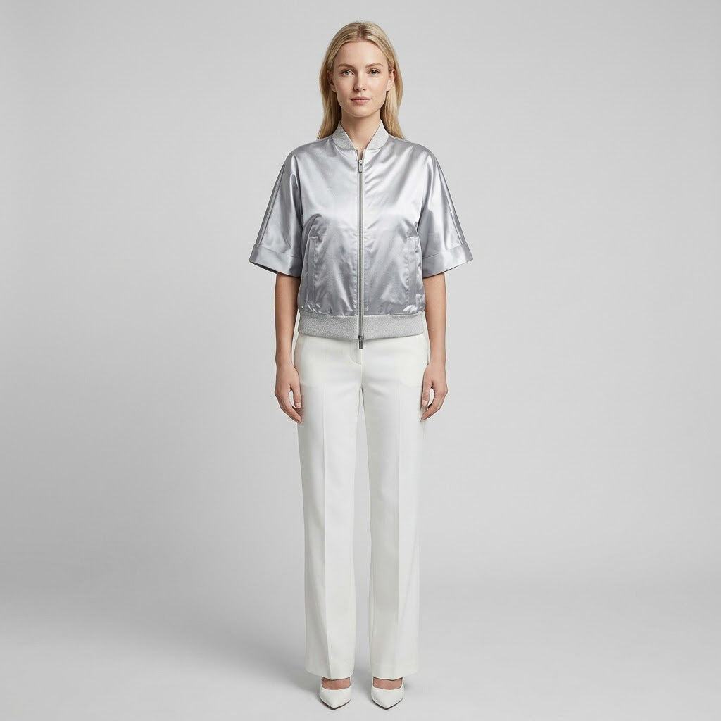 Peserico Women's Jacket - Silver (6S06CT003W)