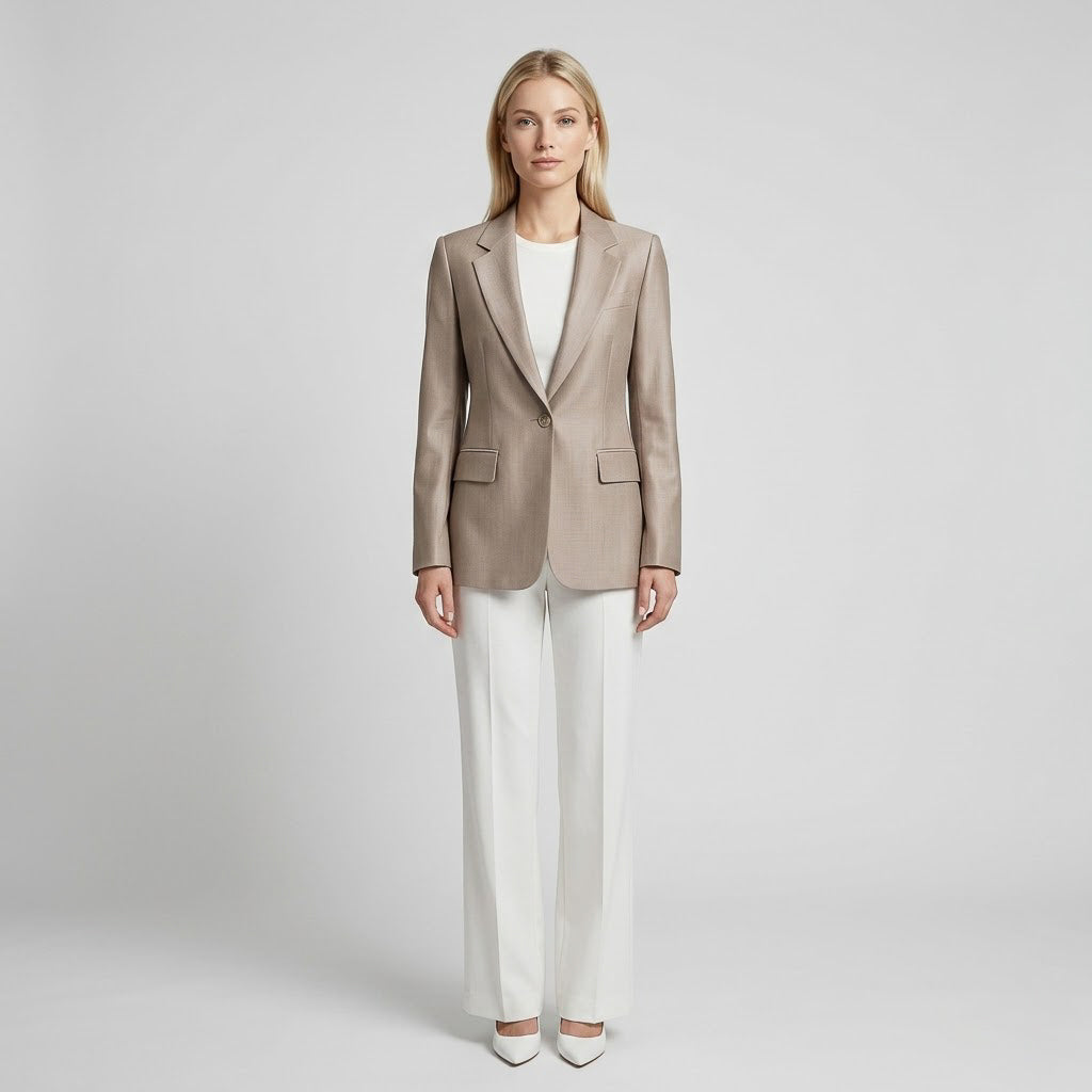 Peserico Women's Jacket - Warm Beige (6S06JK003W)