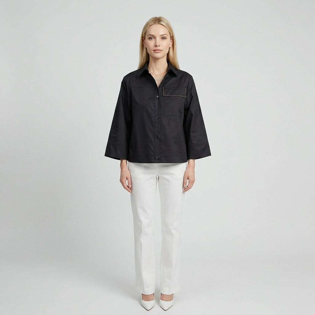 Peserico Women's Blouse - Black (6S06BL003W)