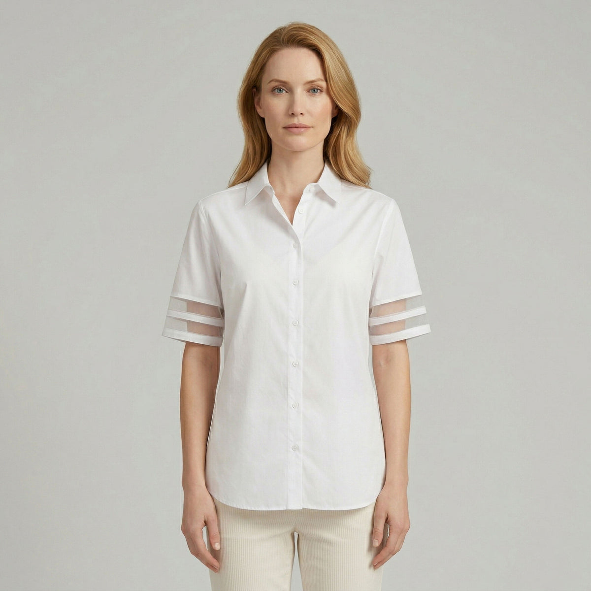 Purotatto Women's Blouse - White (6S07BL002W)