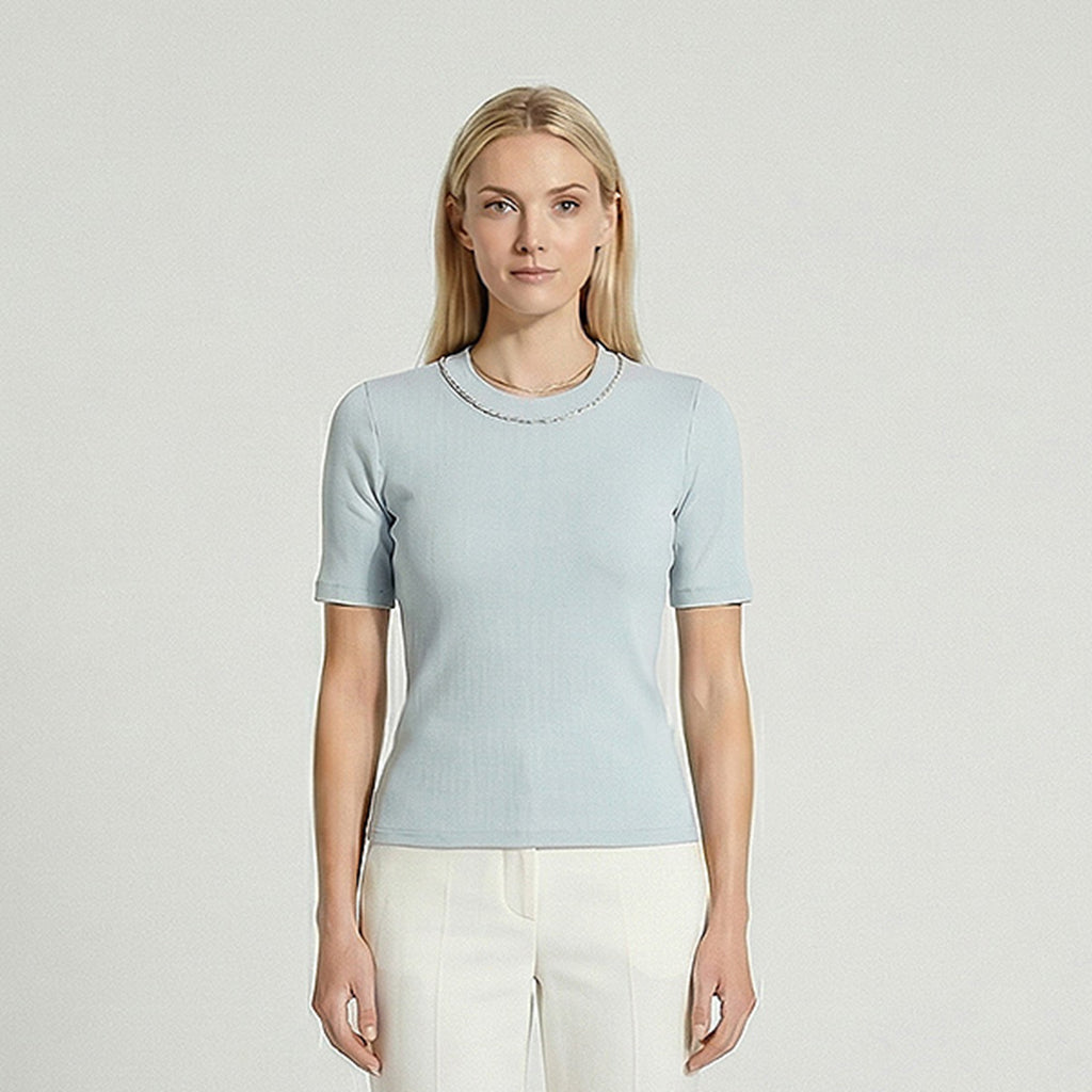 Panicale Women's Knitwear - Acqua Blue (6S01SW002W)