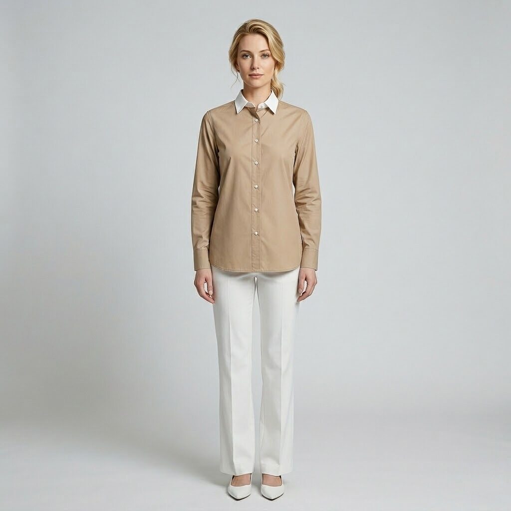 Boldetti Women's Blouse - Beige Brown (6S04BL003W)