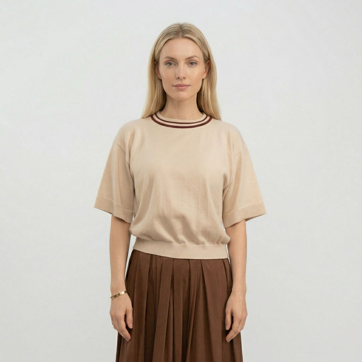 DREI Women's Knitwear - Beige (6S05SW002W)