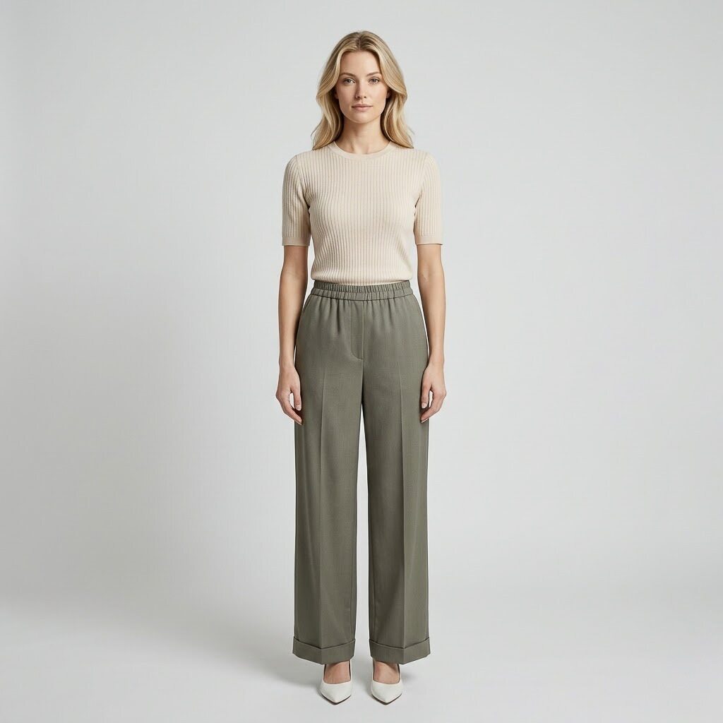 Peserico Women's Pants - Sage Green (6S06PN009W)