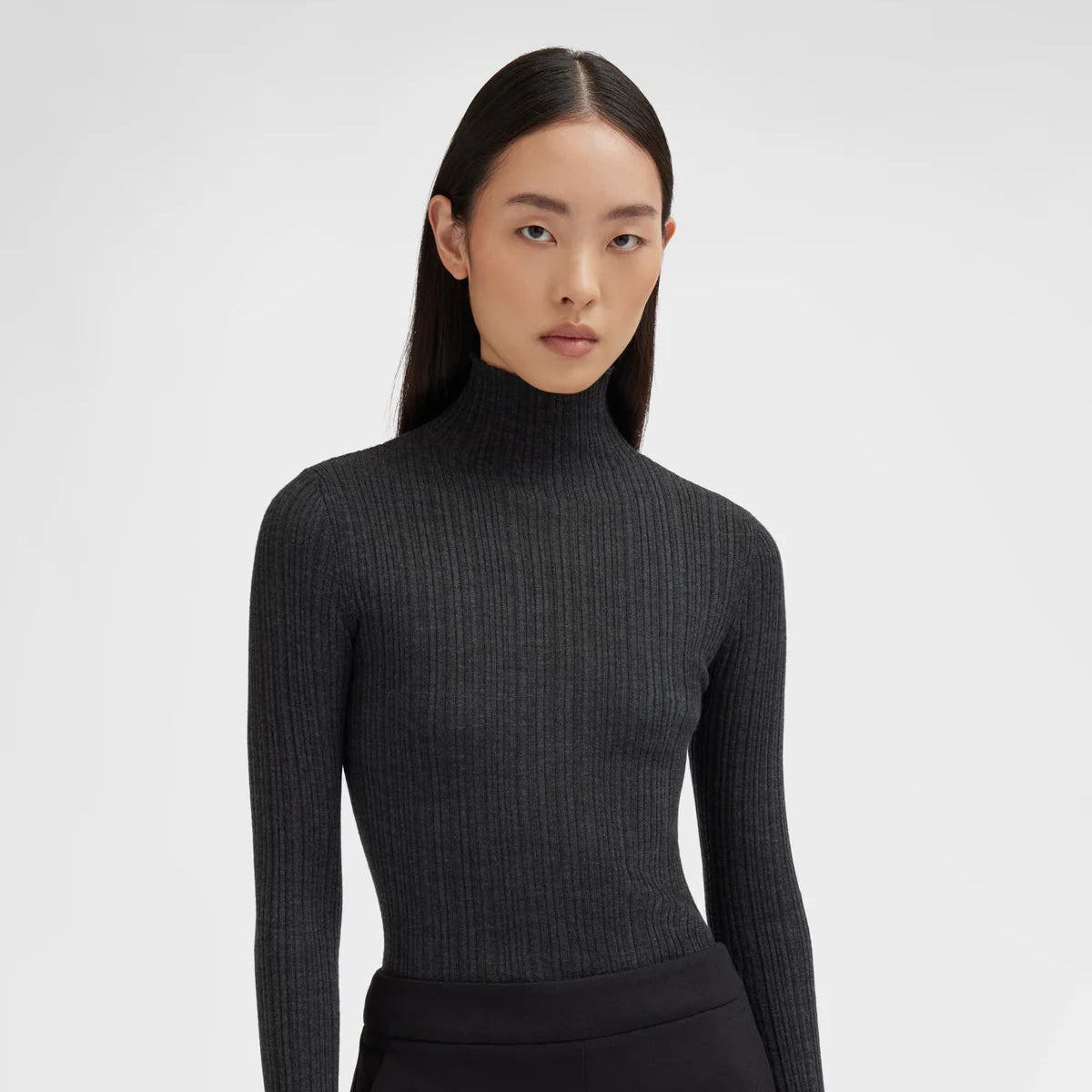 Agnona Women's Turtle Neck - Dark Grey (K202038_7V180N)