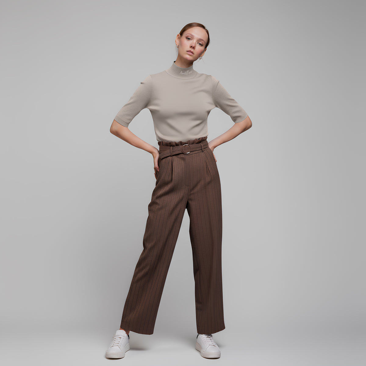 Panicale-Women's High Neck - Powder (D370106L)