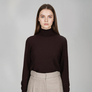 Panicale Women's Turtle Neck Sweater - Prune (D370159CL)