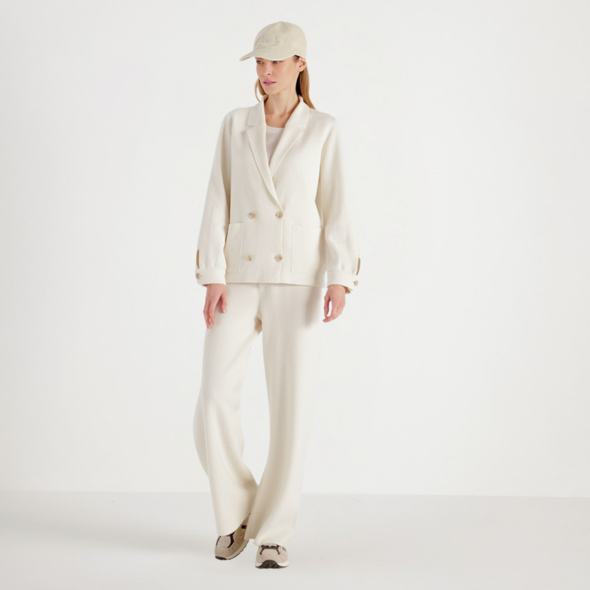 Panicale Women's Knit Blazer - Cream (D370254GIA)