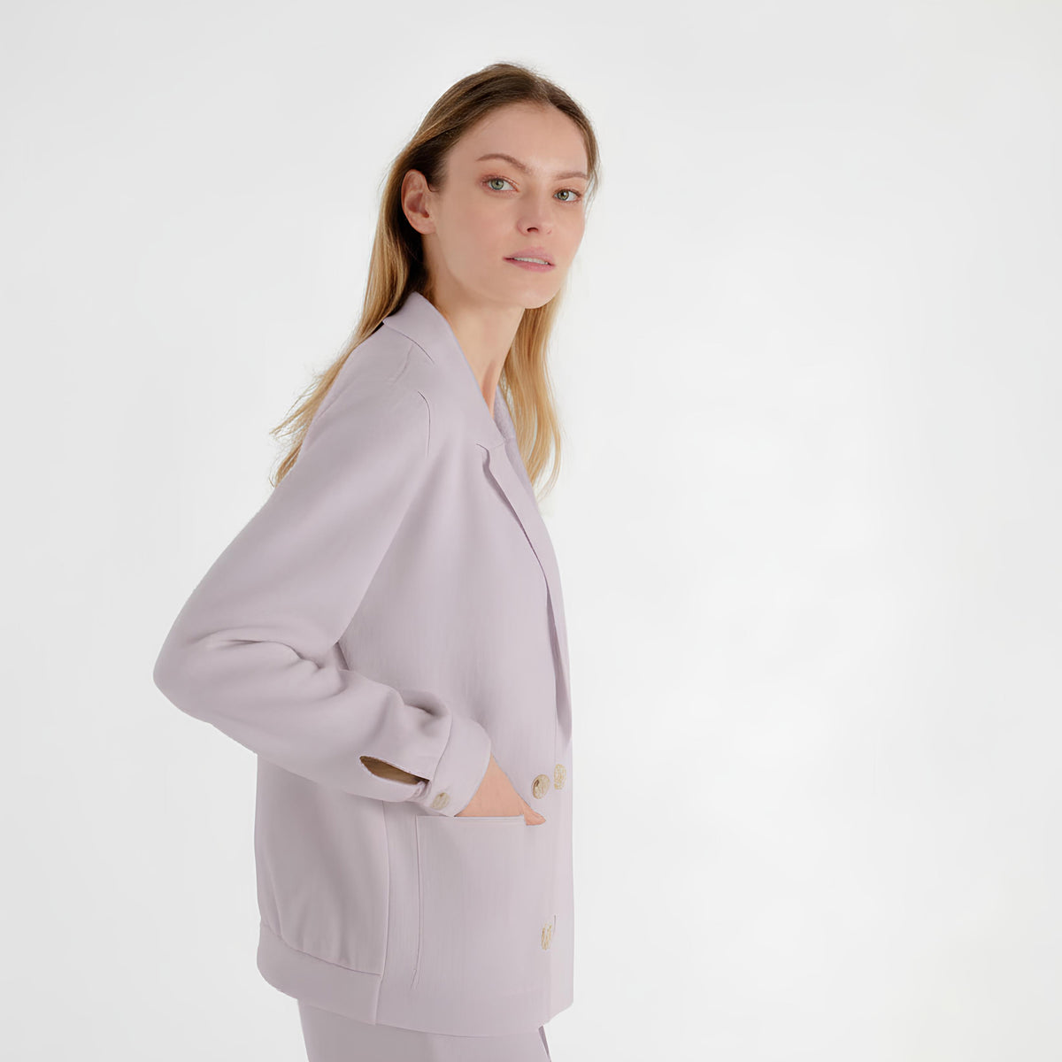 Panicale Women's Knit Blazer - Pearl (D370254GIA)