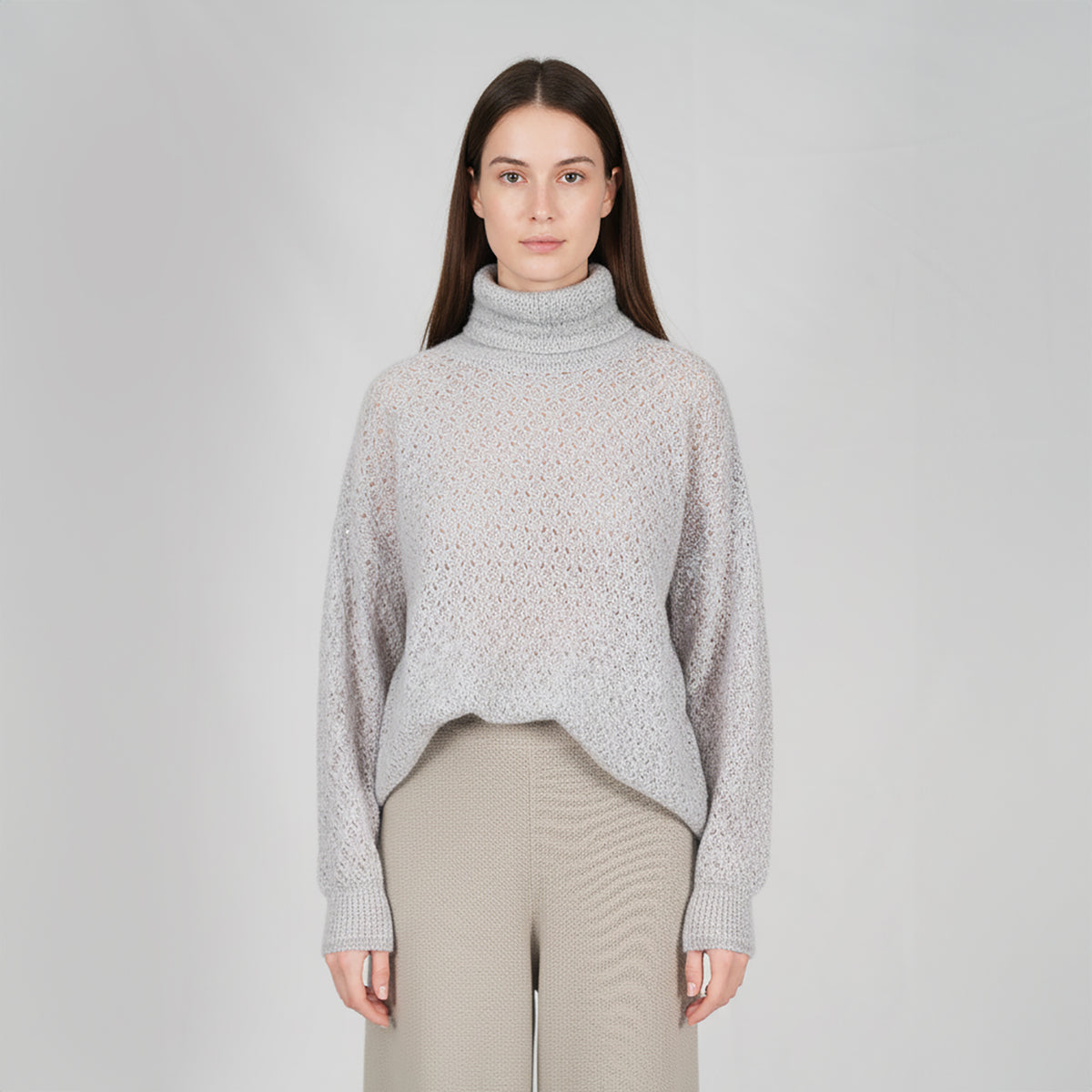 Panicale Women's High Neck Sweater - Iris (D370459CL)