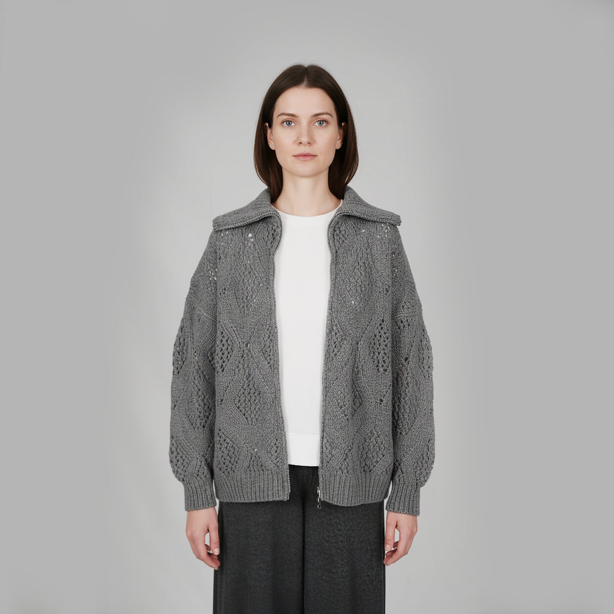 Panicale Women's Zip Jacket - Granite (D370654GZ)