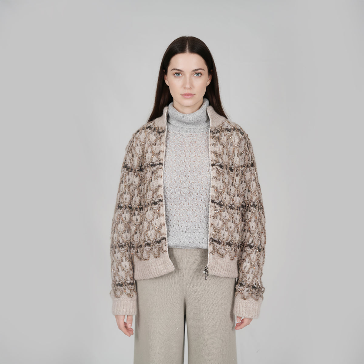 Panicale Women's Zip Jacket - Soft Beige (D370724GZ)