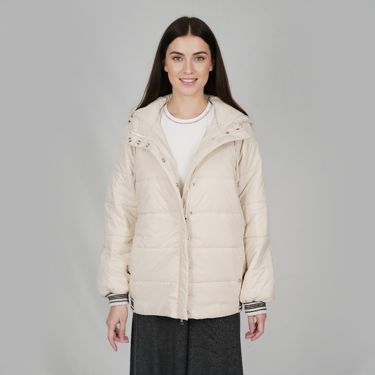 Panicale Women's Zip Jacket - Cream (D371107CA)