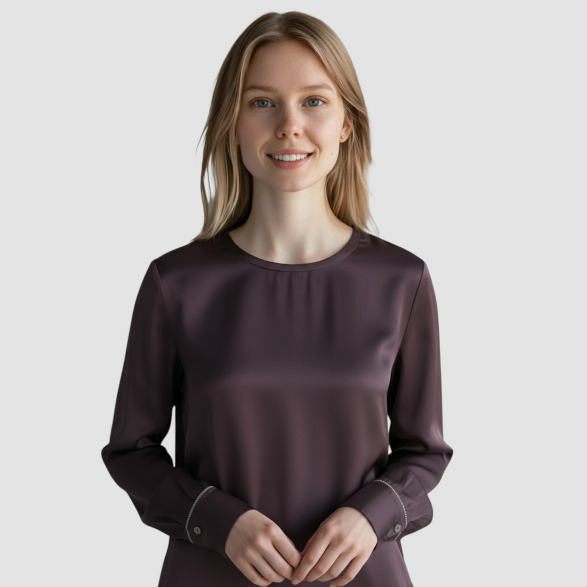 Panicale Women's Round Neck - Prune (D371151G)