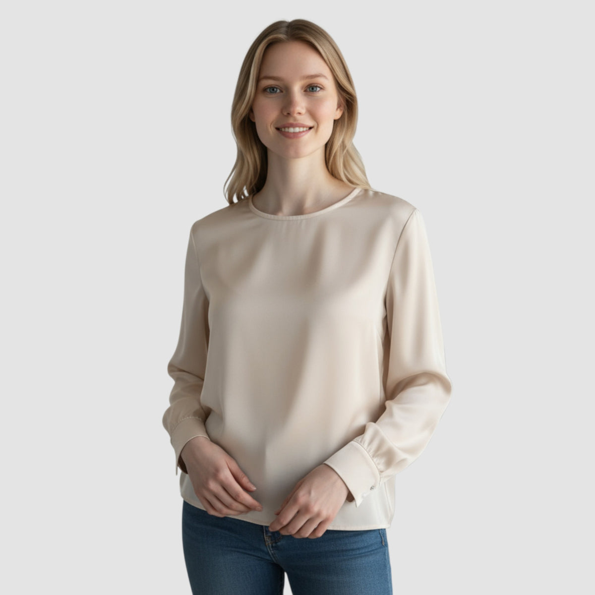 Panicale Women's Round Neck - Soft Beige (D371151G)
