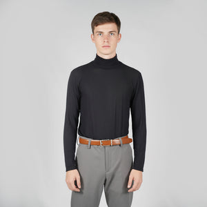 MySublyme Men's 10% Cashmere Turtleneck Base Layer - Black (2413)