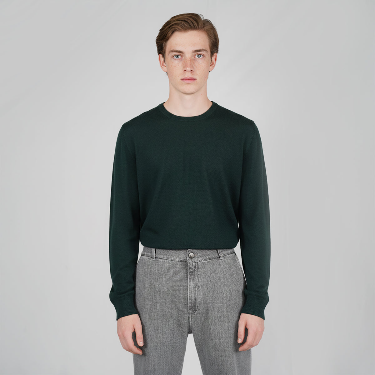 Panicale Men's Round Neck Sweater - Algae (U370201G)