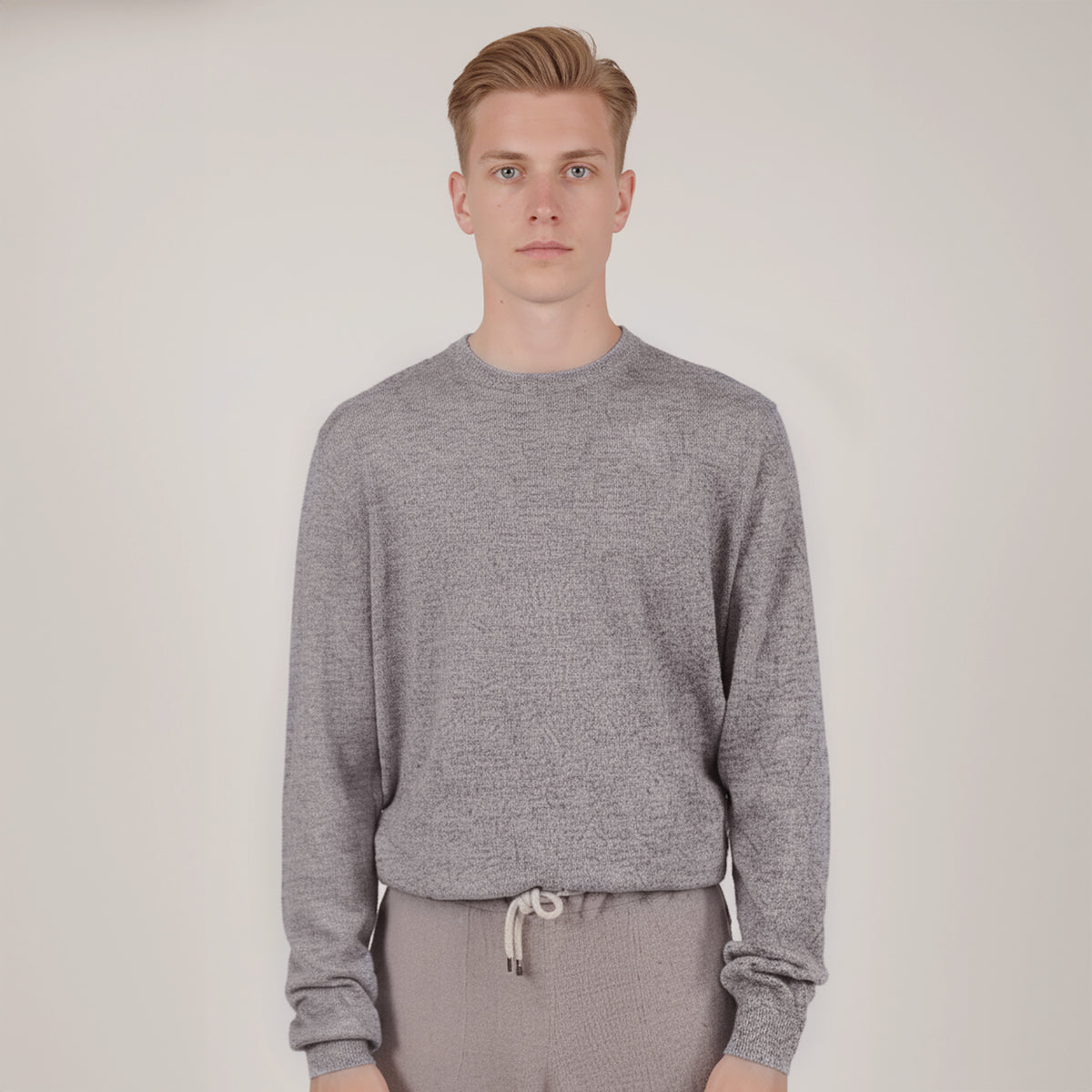 Panicale Men's Round Neck Sweater - Biscuit (U370111GT)