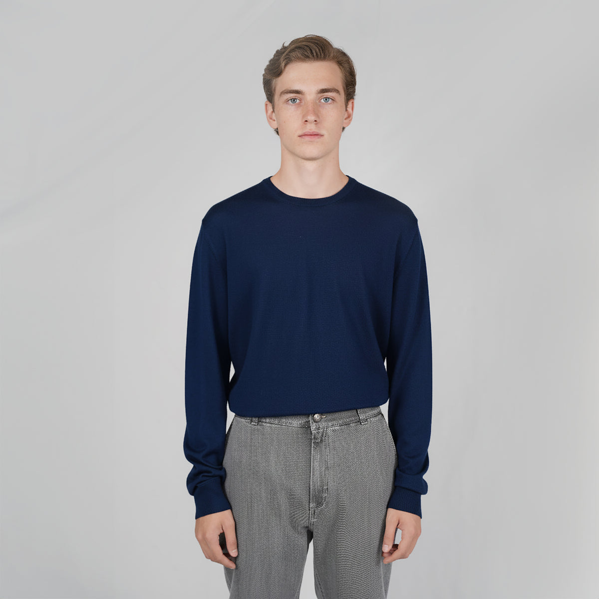 Panicale Men's Round Neck Sweater - Blue (U370201G)