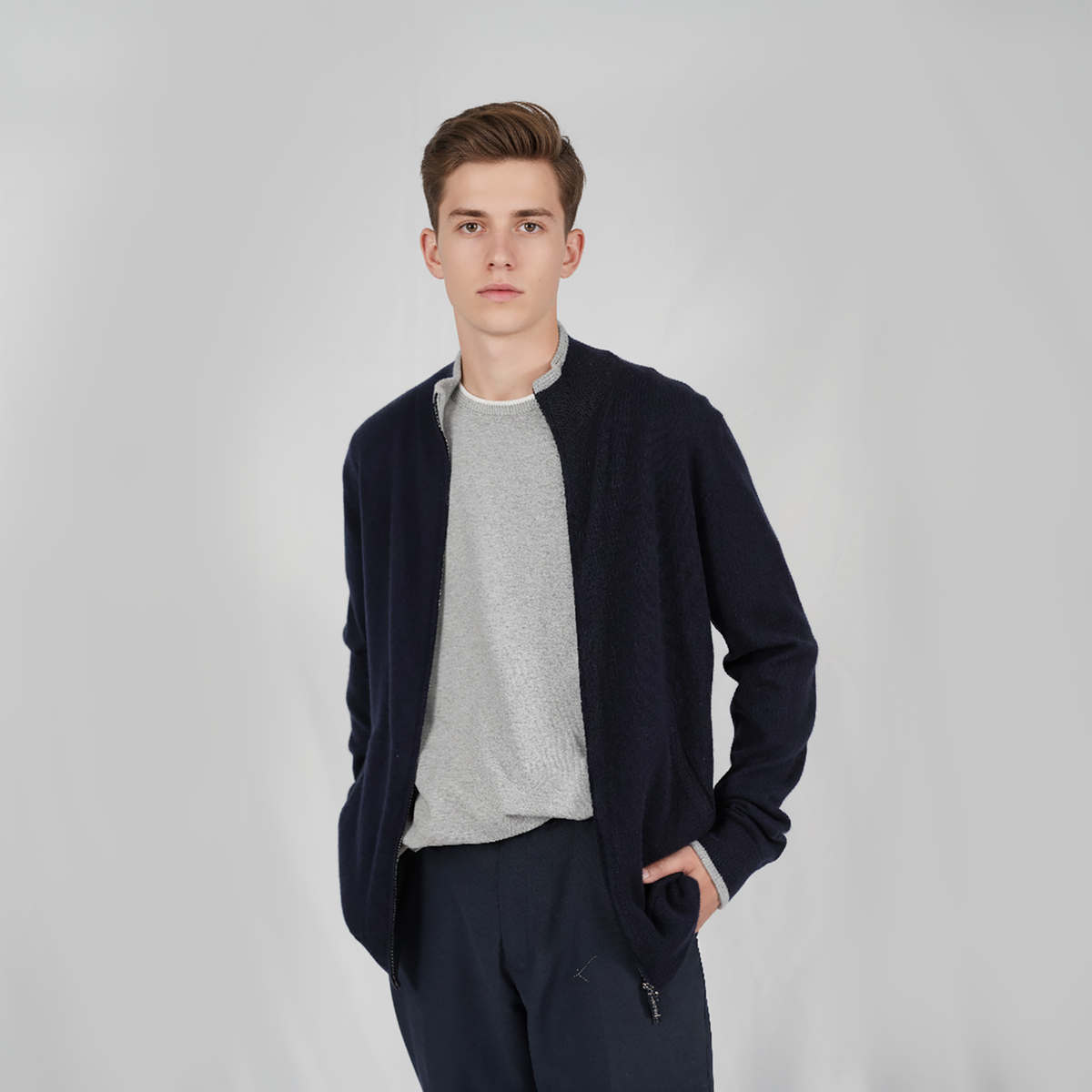 Panicale Men's Zip Jacket - Blue Navy (U370654GZ)