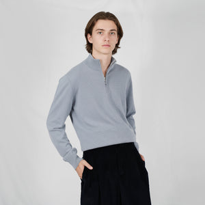 Panicale Men's Zip Mock Sweater - Lake (U370666LZ)