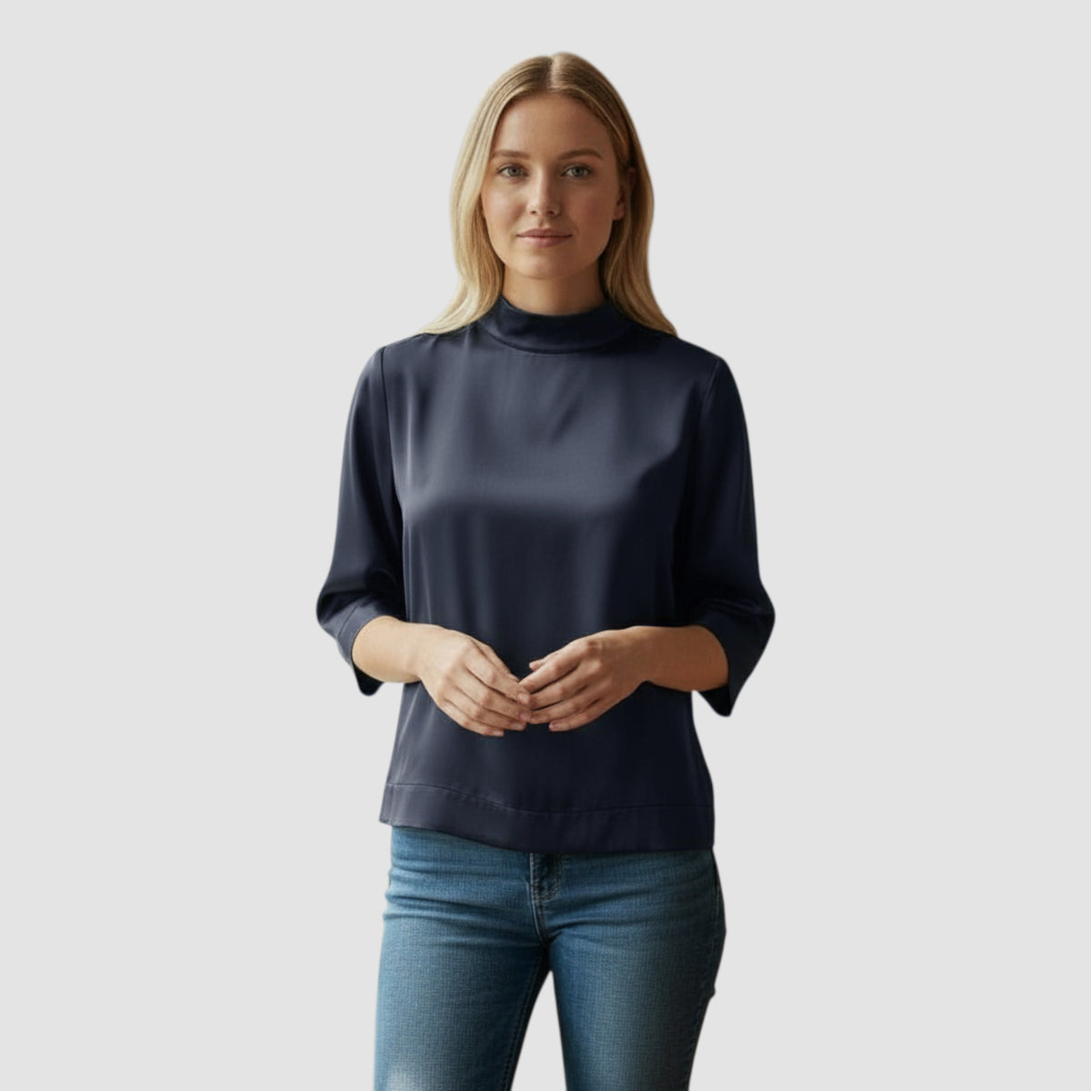 Peserico Women's Shirt - Navy (S06710_2372C)