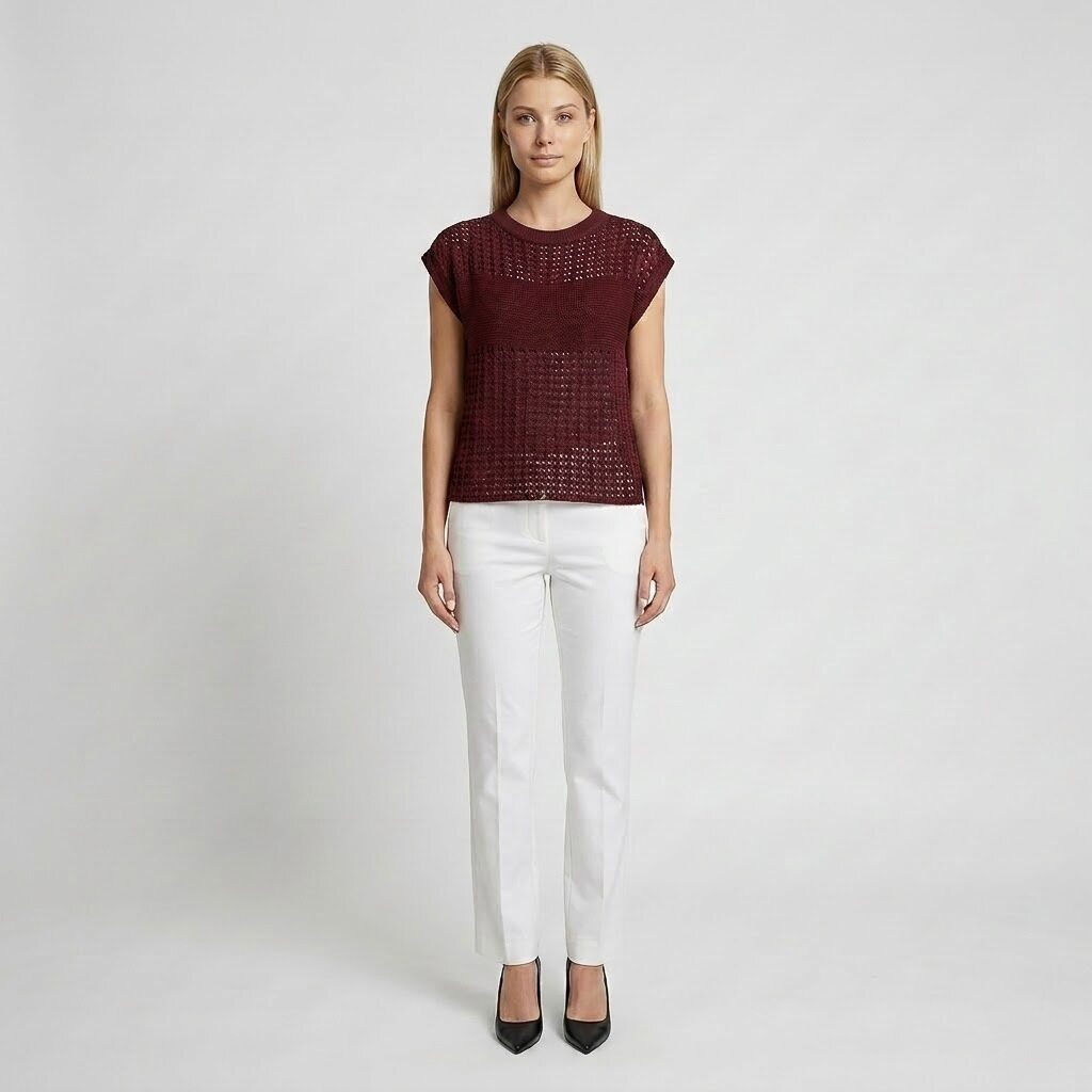 Eufonia Women's Knitwear - Burgundy (6S03TS001W)