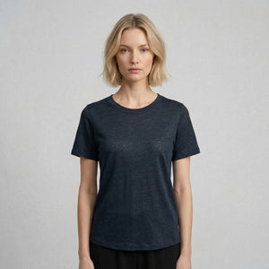 DREI Women's T-Shirt - Navy (6S05TS001W)