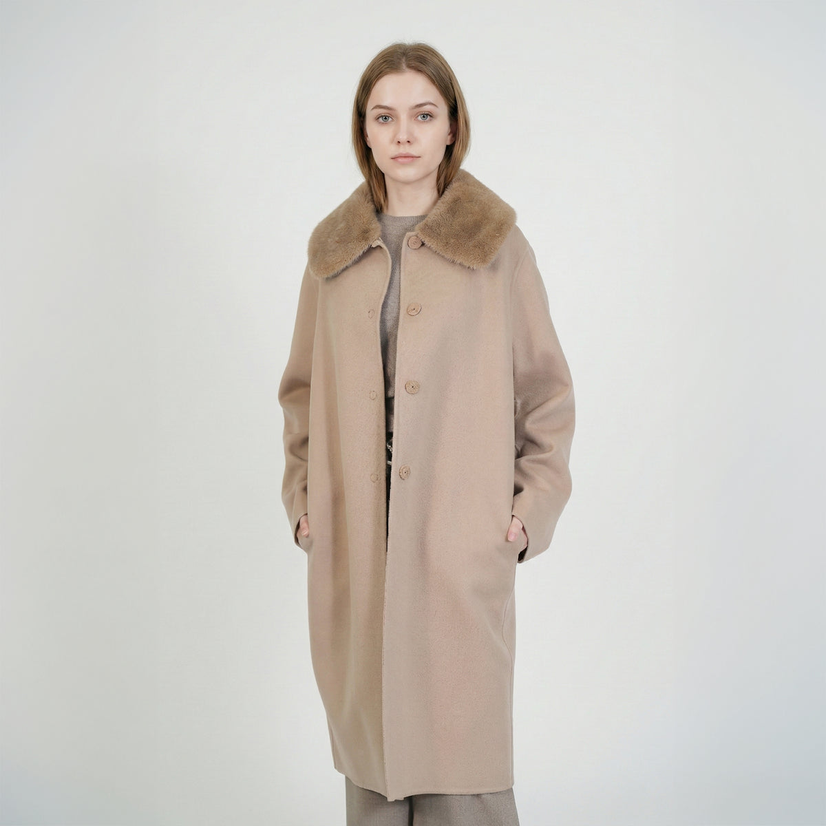 Manzoni 24 Women's Coat - Brown (24M1308-DB5)